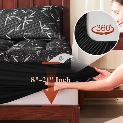 PRIMESOFT Full Size Mattress Topper, Thick Pillow Top Mattress Pad，Up to 23 - Image 6