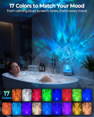 Waterproof Shower Mood Light with Bluetooth Speaker & Ocean Wave Projector - Image 5