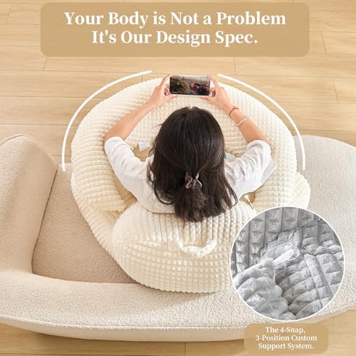 19" Reading Pillow for Bed, U Shaped Arm & Elbow Support - Image 4