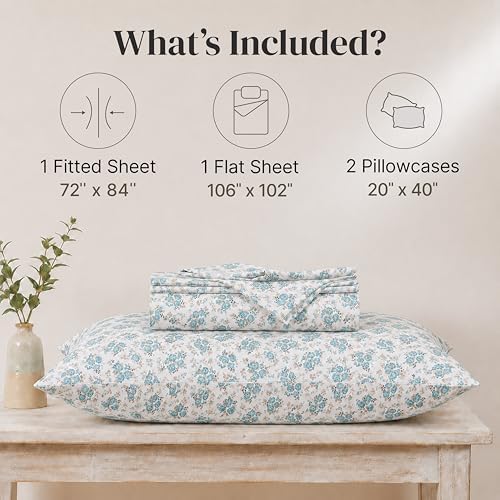 Modern Threads Printed 4-Piece Extra Soft Bedding Sheets & Pillowcase Set - Image 3