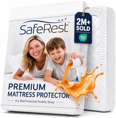 SafeRest Waterproof Queen Size Mattress Protector by SafeRest