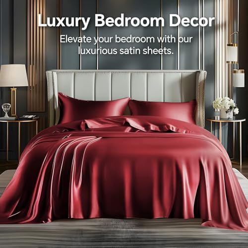 BEDELITE Satin Sheets Twin XL Size Bed Set, 3 Pieces - Image 2