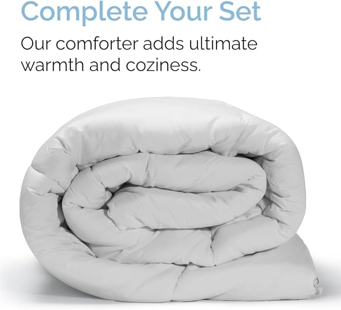 Twin 4 Piece Sheet Set - Cooling, Comfy & Breathable - Hotel Luxury Bedding, Includes Fitted Sheet for Women, Men, Kids & Teens - 1 Flat, 1 Fitted Sheet, 2 Pillowcases with Deep Pockets - Light Grey