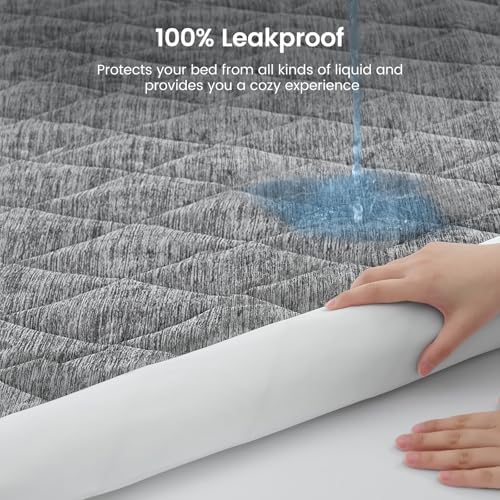 Cozy Bliss Cooling Mattress Pad Queen, Waterproof Mattress Topper - Image 3