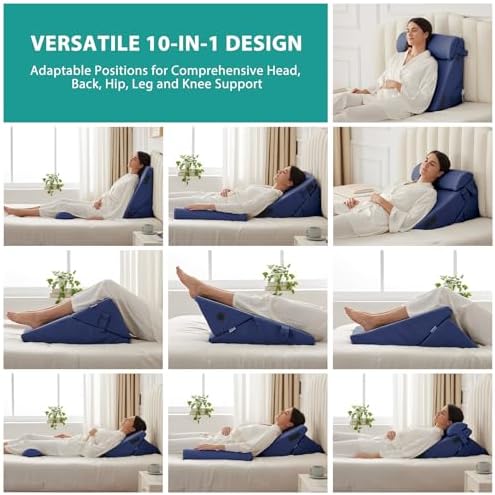 Bedluxe Wedge Pillow Set for After Surgery, Orthopedic Bed Wedge - Image 2