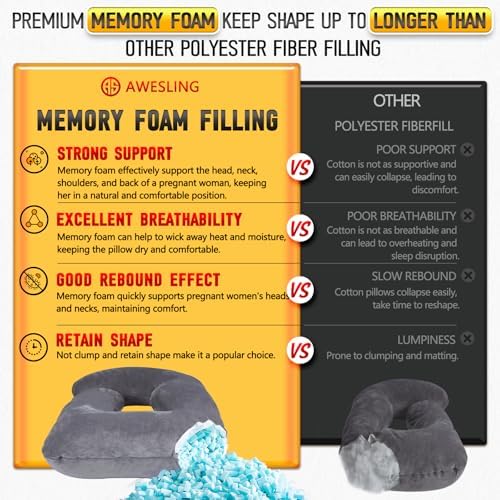 Shredded Memory Foam U Shaped Pregnancy Pillow - Image 3