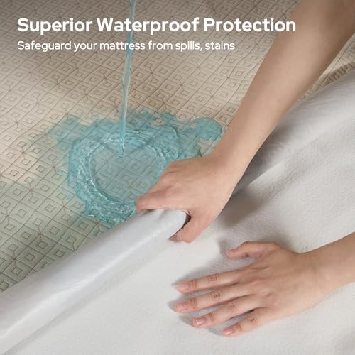 BEDLORE King Mattress Protector, Waterproof Noiseless Mattress Cover - Image 3