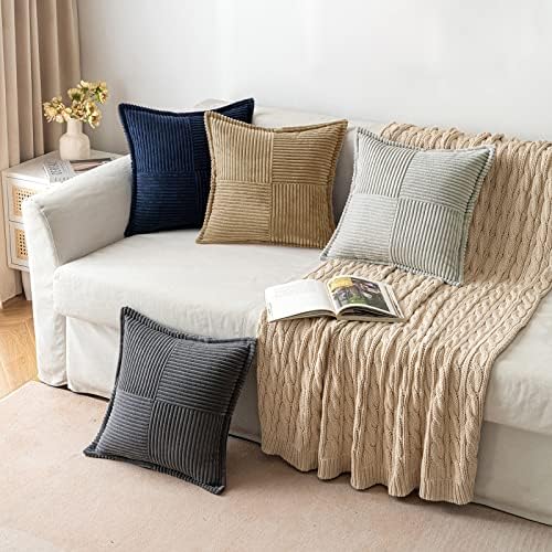 MIULEE Decorative Lumbar Throw Pillow Covers 12x20 Inch Khaki 2 Pack - Image 4