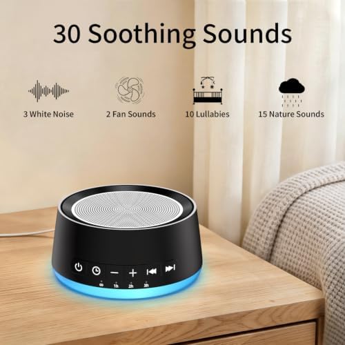 White Noise Machine Night Light Sound Machine - Image 2