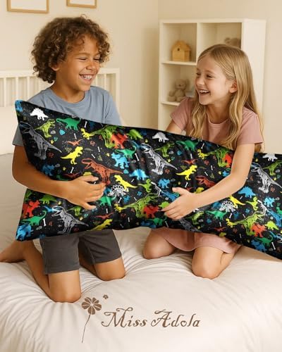 Miss Adola Kids Silk Body Pillow Cover 20x54 Inch, Dinosaur Bones - Image 6