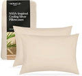 Miracle Made Luxe Soft Cooling Pillowcase, 2-Piece Silver-Infused Cotton Fabric, Cool and Breathable Case for Sensitive Skin, King/Cali King Size Covers, Sand