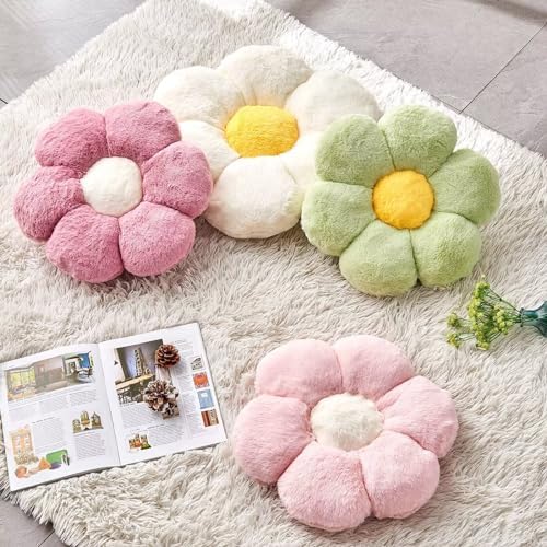 Kcvvcr Pink Flower Pillow, Cute Decorative Flower Shaped Throw Pillow - Image 3