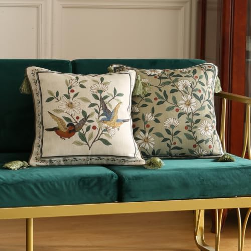 ISAENNE Designer Linen Square Throw Pillow Cover - Image 3