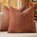 MIULEE Fall Decorative Rust Couch Throw Pillow Covers 18x18 Inch 2 Pack by MIULEE