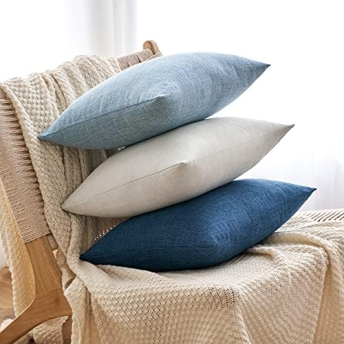MIULEE 24x24 Inch Euro Linen Burlap Pillow Covers, Livingroom - Image 5