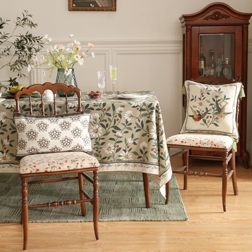 ISAENNE Vintage Linen Rectangle Throw Pillow Cover - Image 6