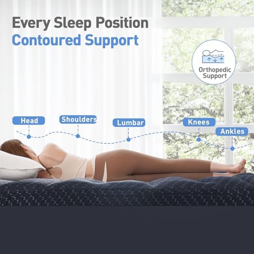 Dual Layer 3 Inch Memory Foam Mattress Topper Twin XL Size, 2 Inch Gel Memory - Image 3