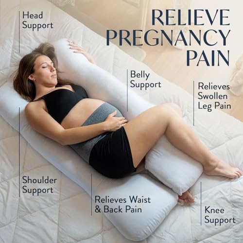 Digital Decor U-Shaped Body Pillow, Made in USA Full Body Maternity & Side - Image 4