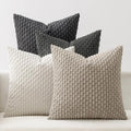 MIULEE Neutral Grey Decorative Throw Pillow Covers by MIULEE