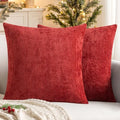 MIULEE Decorative Couch Throw Pillow Covers 18x18 Inch Christmas Red 2 Pack by MIULEE