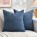 Fancy Homi 2 Packs Dusty Blue Euro Decorative Throw Pillow Covers 26x26 Inch by Fancy+Homi
