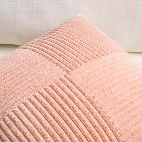 Fancy Homi Set of 2 Peach Boho Long Lumbar Body Decorative Throw Pillow Cover - Image 3
