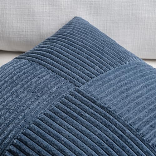 Fancy Homi 2 Packs Dusty Blue Lumbar Decorative Throw Pillow Covers 14x24 Inch - Image 3