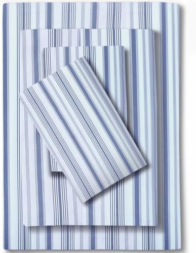 Feather & Stitch 100% Cotton Sateen 500 TC Queen Size Bed Sheet Set by FEATHERSTITCHNEWYORK