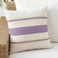 Fancy Homi Set of 1 Boho Lavender Decorative Throw Pillow Cover 16x16 Inch by Fancy+Homi