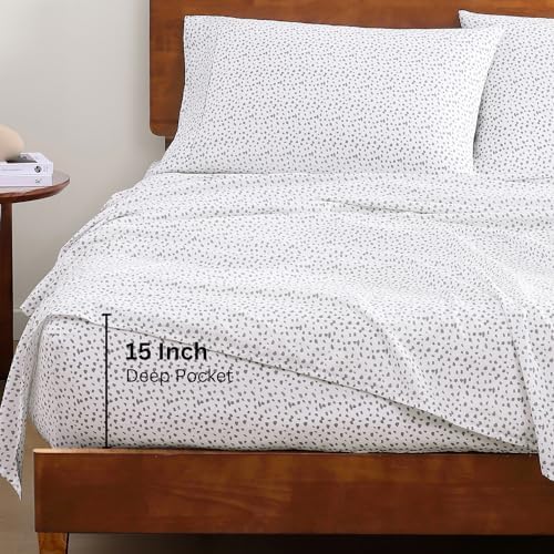 LANE LINEN Full Size Sheets 100% Organic Cotton Cooling Soft - Image 4