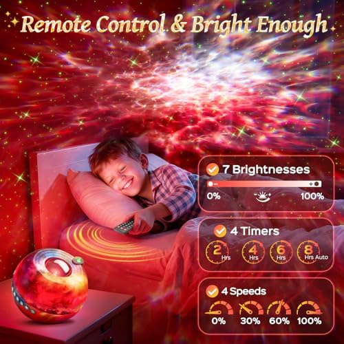 One Fire Galaxy Projector Whimsy Celestial Decor Dorm College Lamp - Image 5