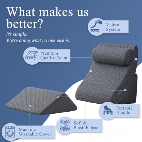 Axelrod 4PCS Orthopedic Bed Wedge Pillow Set, Post Surgery Foam - Image 2