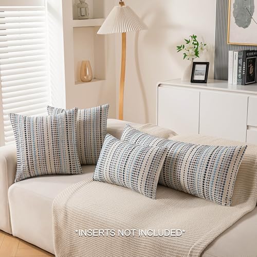 Boho Long Lumbar Body Decorative Throw Pillow Covers 14x36 Inch Pack of 1 Blue - Image 2