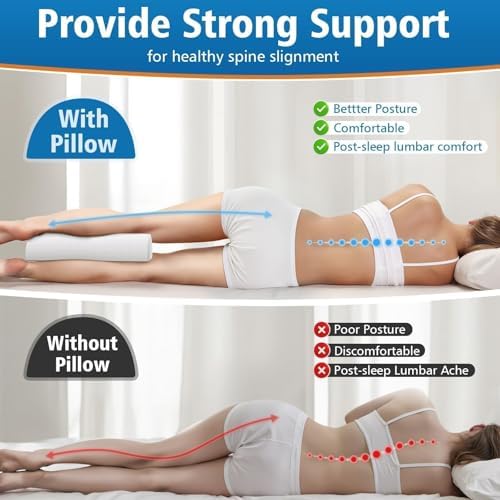 Knee Pillow for Side Sleepers, Leg Pillow for Back & Sciatica Pain - Image 6