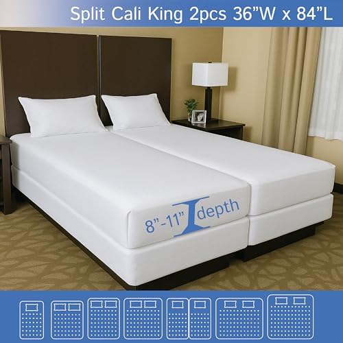 Split California King Mattress or Box Spring Encasement Waterproof Zippered - Image 2