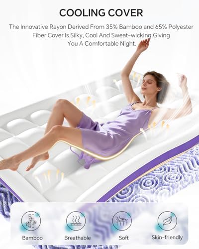 ChiXpace Dual Layer 4 Inch Memory Foam Mattress Topper Full - Image 2