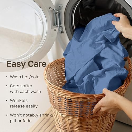 California Design Den 100% Organic Cotton Deep Pocket Queen Sheets Set - Image 6