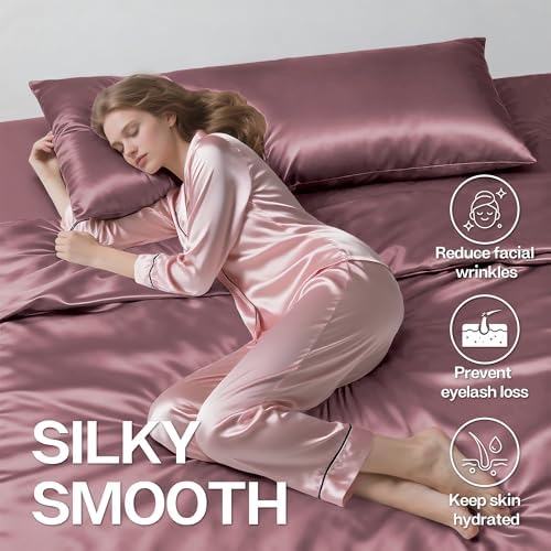 MR&HM Satin Body Pillow case, Rose Taupe - Image 4