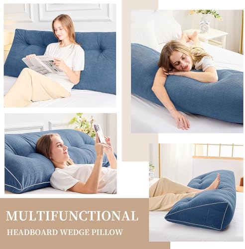 Sasttie Headboard Pillow King, Wedge Pillow Headboard - Image 6