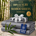 DECOLURE 100% Viscose Derived from Bamboo Sheets Twin Size, Luxury 4 Pc Set by DECOLURE