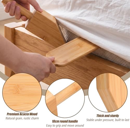 Mattress Lifter Tool for Changing Sheets, Acacia Wood Mattress Lifter Bed Maker - Image 3