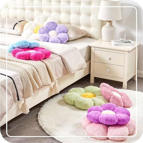 Kcvvcr Lavender Flower Pillow, Cute Decorative Flower Shaped Throw Pillow - Image 6