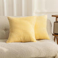 Home Brilliant Super Soft Corduroy Decorative Summer Pillow Covers 20x20 Throw by HomeBrilliant