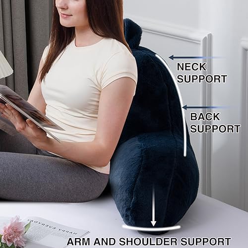 A Nice Night Navy Reading Pillow, 18.5" Bed Wedge Pillows - Image 5