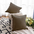 Jeanerlor Pack of 2 24 x 24 Inch Cotton Linen Soft Soild Decorative Square by Jeanerlor