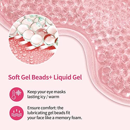 2PCS Gel Eye Mask Reusable Cold Therapy Gel Bead Eye Mask - Image 5