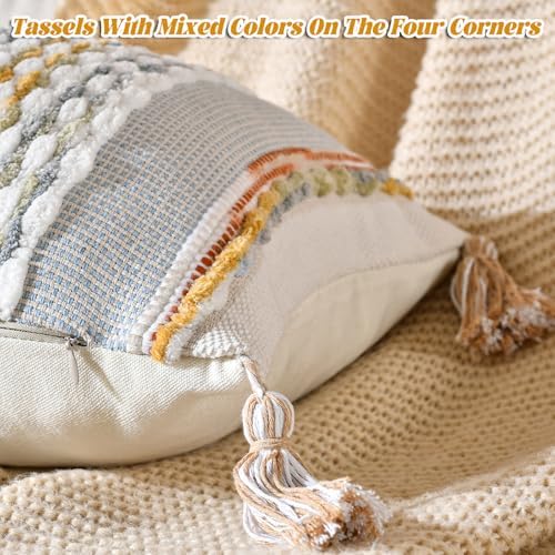 AmHoo Chenille Striped Textured Boho Throw Pillow Covers Aesthetic - Image 3