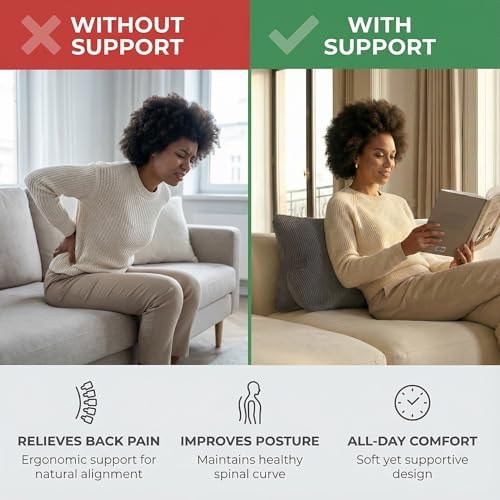 Pat. Pend. Corduroy Lumbar Support Backrest Pillow - Image 2