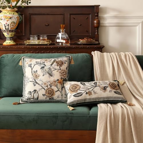 ISAENNE Vintage Linen Square Throw Pillow Cover - Image 4