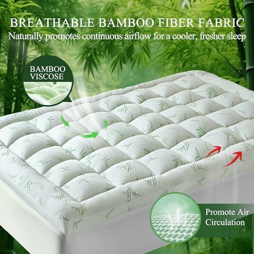 Queen Mattress Topper, Cooling Pillow Top Matress Pad - Image 2